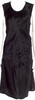 Ann Demeulemeester Belgium. Vintage 2010s Collection Black Silk Midi Length Dress
