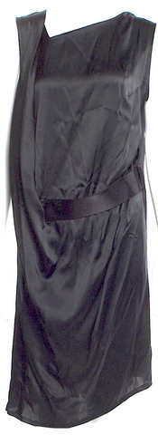 Ann Demeulemeester Belgium. Black Cowl Neck Open Front Cardigan Sweater Top