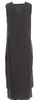 Ann Demeulemeester Belgium. Black Viscose Bateau Neckline Midi Length Dress