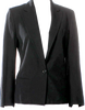 Ann Demeulemeester Belgium. Black Rayon/Wool Blend Blazer