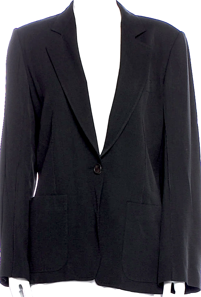 Ann Demeulemeester Belgium. Black Rayon/Poly Blazer
