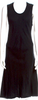 Ann Demeulemeester Belgium. Virgin Black Wool Midi Length Dress