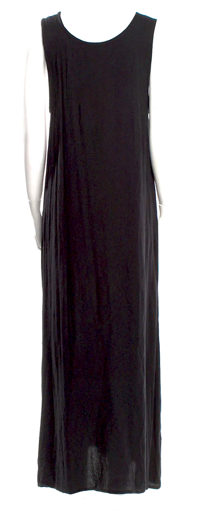 Ann Demeulemeester Belgium. Black Rayon Long Dress