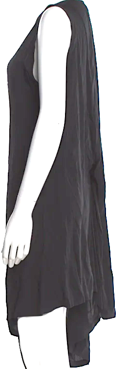 Ann Demeulemeester Belgium. Grey Asymmetrical Midi Length Dress