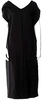 Ann Demeulemeester BELGIUM. Black/Blue Virgin Wool Midi Length Dress