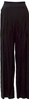 Ann Demeulemeester Belgium. Black Rayon Wide Leg Pants