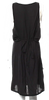 Ann Demeulemeester Belgium. Black Viscose V-Neck Knee-Length Dress