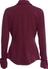 The Attico MILAN. Burgundy Acetate Blend Long Sleeve Button-Up Top