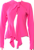 The Attico MILAN. Pink Tie Neck Long Sleeve Top