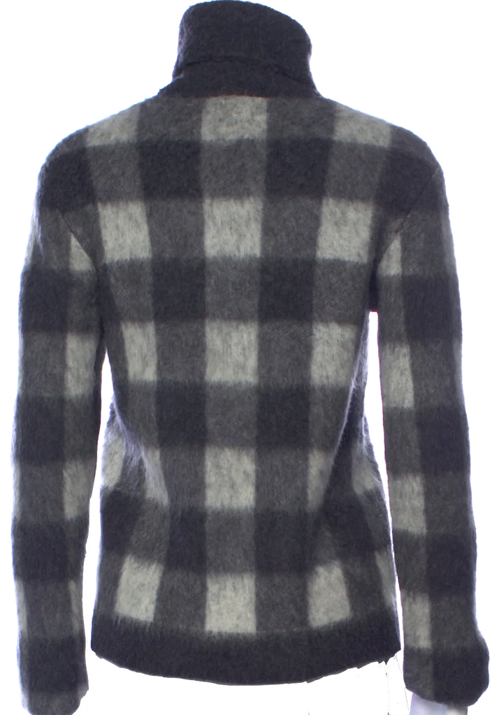 Balenciaga Paris. 2016 Collection Wool Blend Plaid Print Sweater/Top