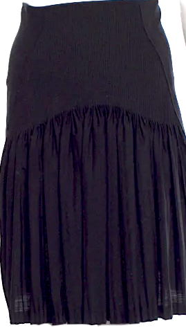 Balenciaga PARIS.  Vintage Black Pleats Mini Skirt