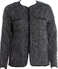 Blumarine ITALY. Anna Molinari Designer. Grey Tweed Boucle Pattern Cropped Jacket
