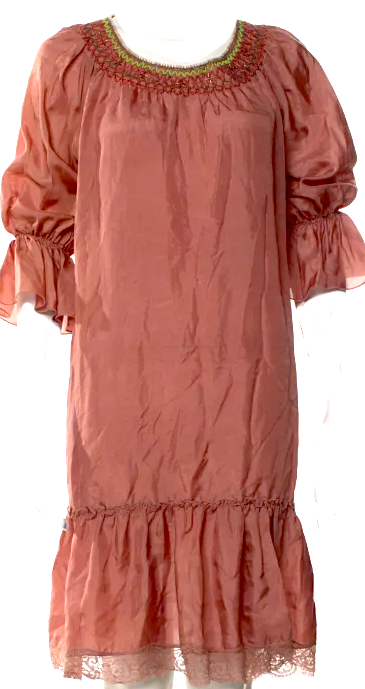 Blumarine Italy. By Anna Molinari Silk  Scoop Neck Knee-Length Dress