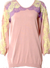 Blumarine Italy. Anna Molinari Designer.. NEW. Cotton Blend Lace Pattern V-Neck Top