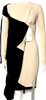Bottega Veneta Italy. Bodycon Cotton/Mohair Blend Colorblock Pattern Midi Length Dress