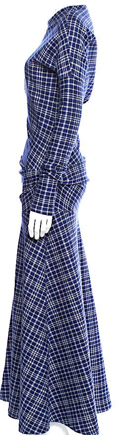 Calvin Klein NY. RAF SIMONS DESIGNER. 205W39NYC  Plaid Print Long Dress