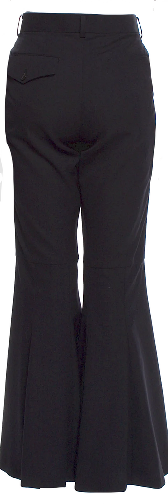 Comme des Garçons Japan. Noir Kei Ninomiya Midnite Navy Wool Wide Flare Leg Pants