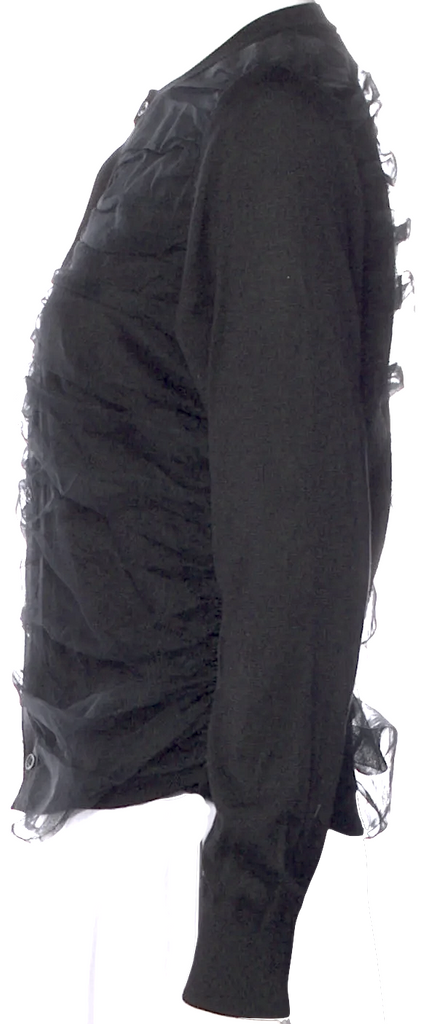 Comme des Garçons Noir Kei Ninomiya Japan. Black Various Fiber Cardigan/Button Top