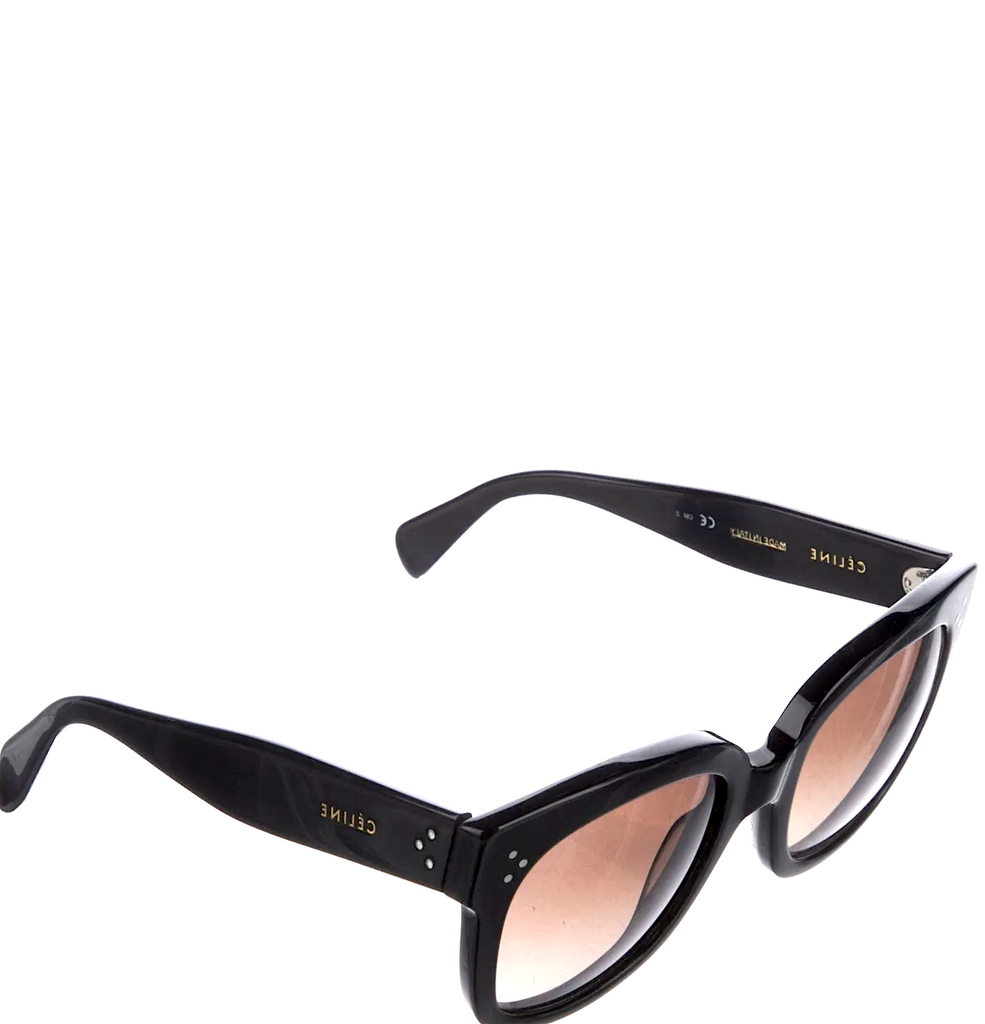 Celine Wayfarer Gradient Sunglasses by Phoebe Philo Paris. Black Acetate Gradient Lenses, Wayfarer Style