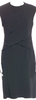 Celine Paris. PHOEBE PHILO. Black Viscose/Silk Blend Crew Neck Knee-Length Dress