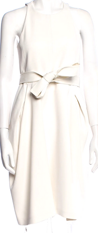 Jil Sander Blue Silk Knee-Length Dress