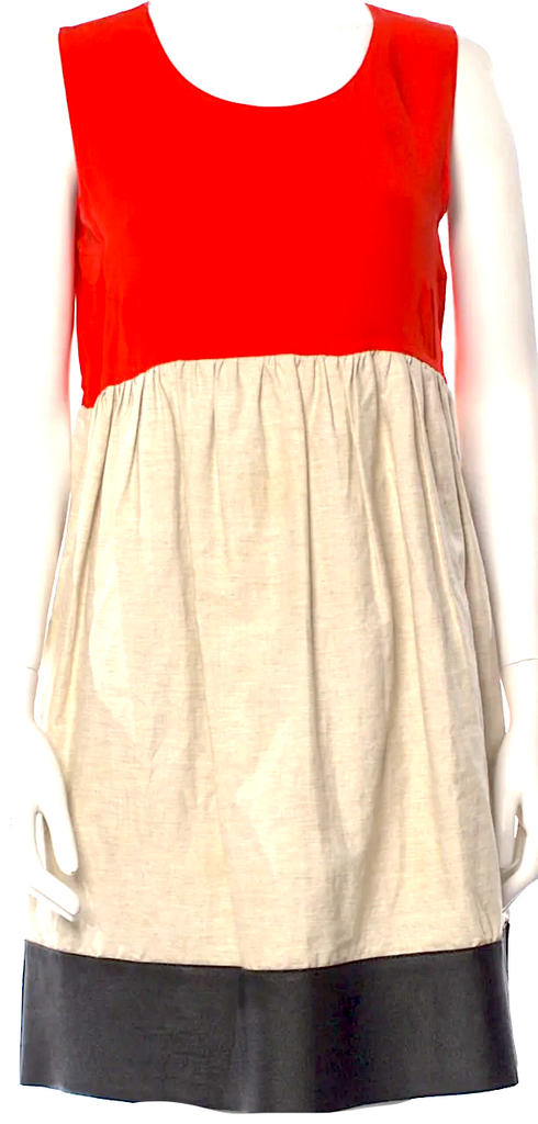 Celine Paris. Phoebe Philo Colorblock Linen Mini Dress