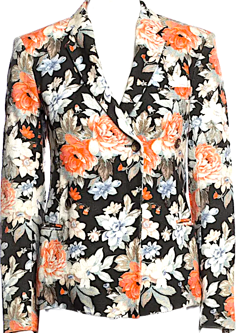 Celine Paris. PHOBE PHILO DESIGNER. Cotton Floral Print Blazer