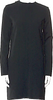 Celine PARIS. PHOEBE PHIBLO Black Viscose/Acetate Blend Black Crew Neck Mini Dress