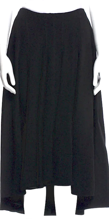 Celine PARIS. PHOEBE PHILO DESIGNER. Black Silk/Viscose Studded Accents Midi Length Skirt
