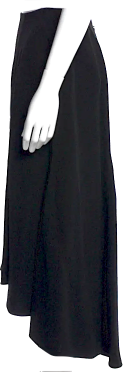 Celine PARIS. PHOEBE PHILO DESIGNER. Black Silk/Viscose Studded Accents Midi Length Skirt