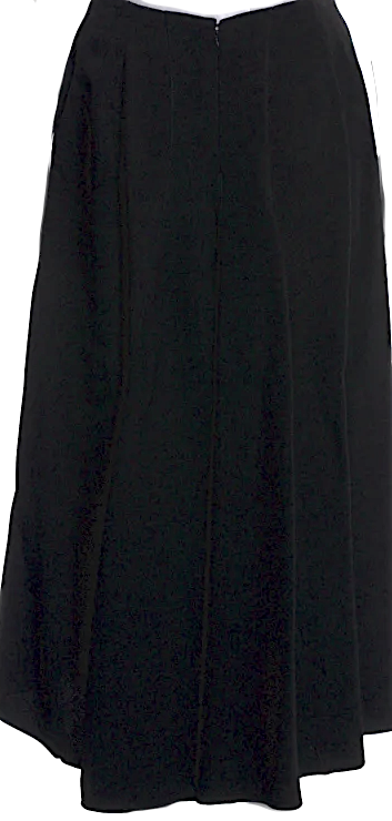 Celine PARIS. PHOEBE PHILO DESIGNER. Black Silk/Viscose Studded Accents Midi Length Skirt