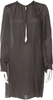 Chloé Paris. Grey Mini Silk Shift Dress From 2008 Collection