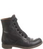 Chloé Paris. Black Vegan Side Zipper Leather Combat Boots Size: 38IT US: 8