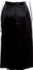 Chloé Paris. Vintage 1970's early 80's Black Silk Midi Length Skirt