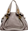 Chloe Paris. Gray Leather Crossbody Strap Shoulder Bag / Hand Bag