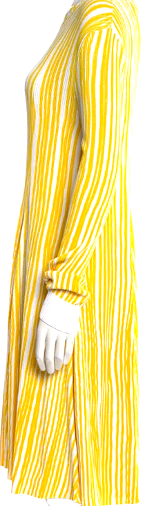 Calvin Klein NY. Designer: Raf Simons. 205W39NYC  Viscose Blend Striped Midi Length Dress