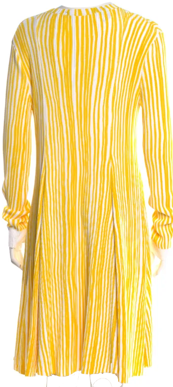 Calvin Klein NY. Designer: Raf Simons. 205W39NYC  Viscose Blend Striped Midi Length Dress