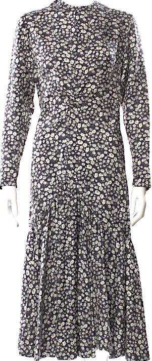 Calvin Klein NY. RAF SIMONS DESIGNER. 205W39NYC  NEW W/TAG. Abstract Silk Long Dress