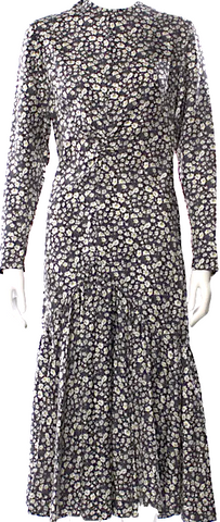 Gucci Italy. Interlocking GG Logo Fuschia Silk Bateau Neckline Top