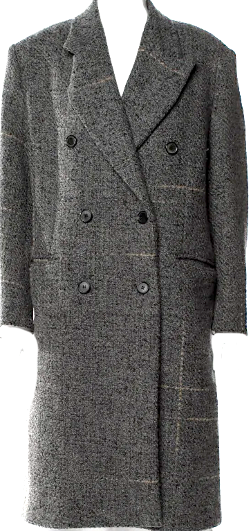 RAF SIMONS FOR Calvin Klein 205W39NYC.  Virgin Wool Tweed Pattern Coat