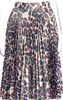 RAF SIMONS FOR Calvin Klein 205W39NYC. Neutrals Pleated Animal Print Midi Length Skirt