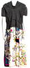 COMME DES GARÇONS Japan. NEW. NWT. Grey/Multi-Colored Printed Midi Length Dress