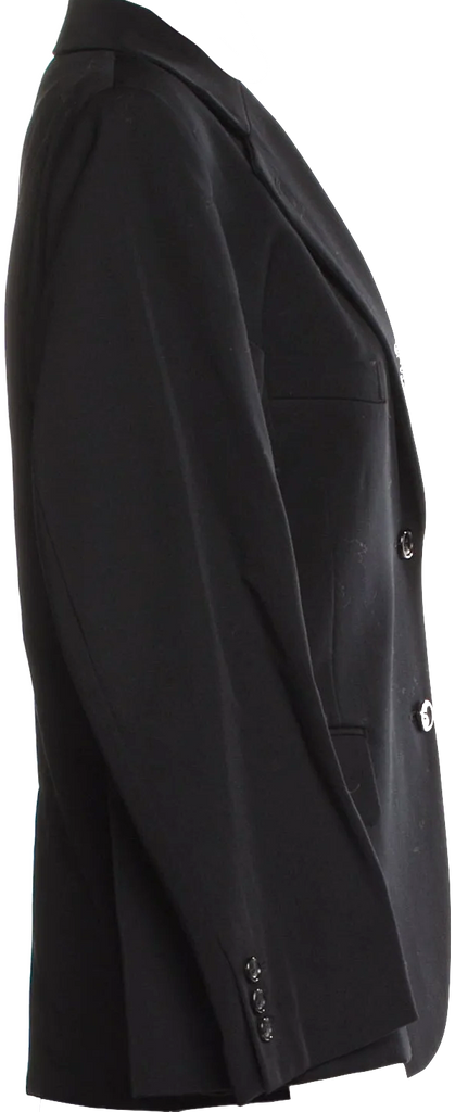 Comme des Garçons Japan. NEW W/TAGS. Black Wool Cupra Lined Cape Style Blazer