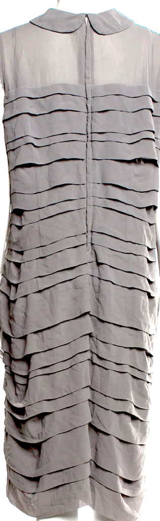 Comme des Garçons Japan. Grey Layers Polytech Couture Dress