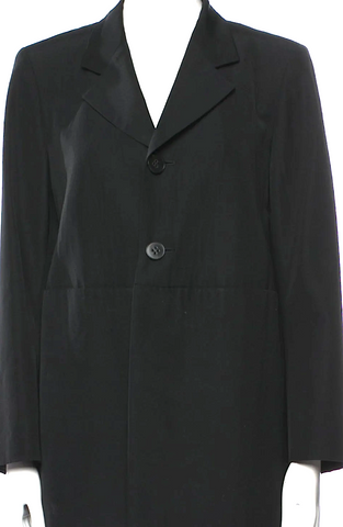 COMME des GARCONS JAPAN. Navy Dyed Polyester Jacket