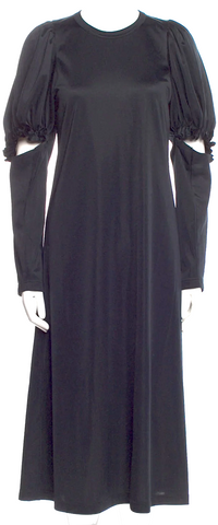 ISSEY MIYAKE JAPAN. EPOCA Black Strap Halter Design Wool Dress