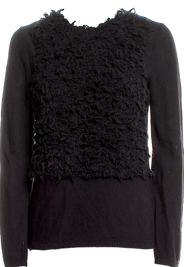 Comme des Garçons Japan. Black Organic Blend Crew Neck Sweater