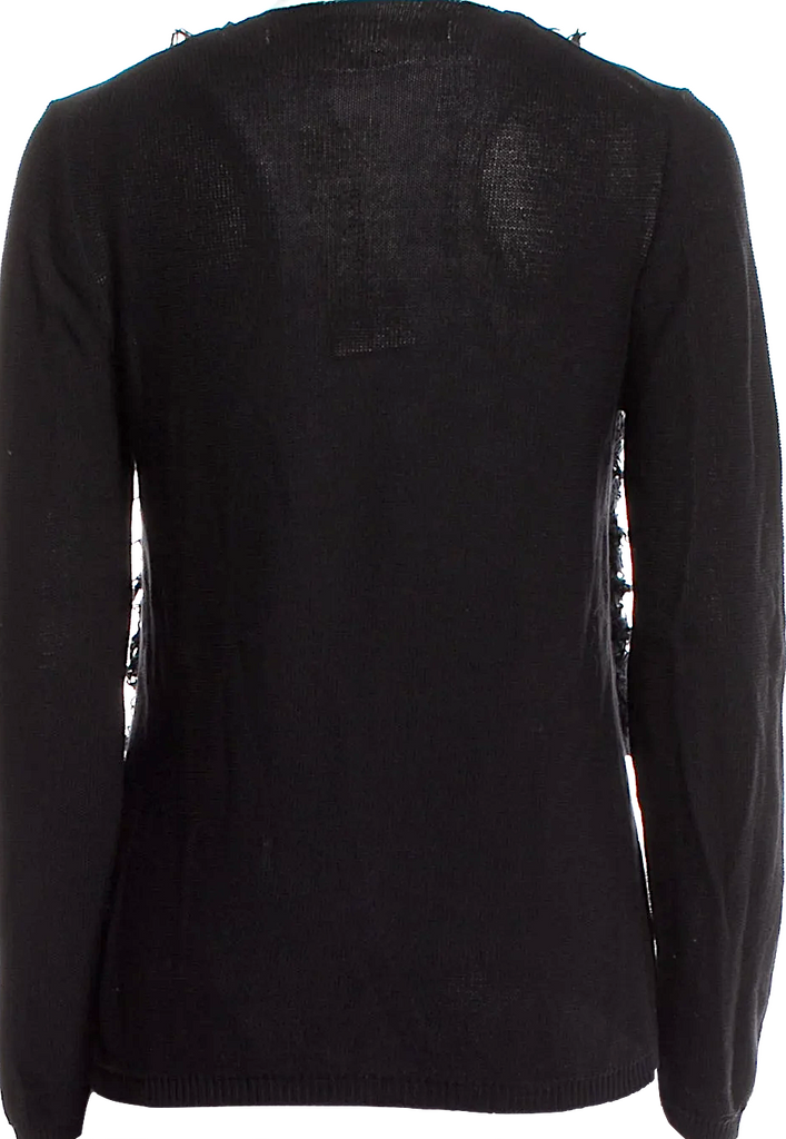 Comme des Garçons Japan. Black Organic Blend Crew Neck Sweater