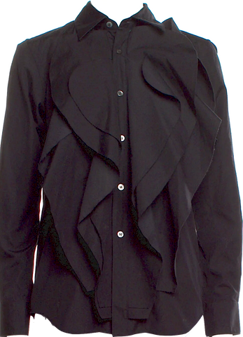 COMME des GARCONS JAPAN. Navy Dyed Polyester Jacket