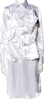 Comme des Garçons Japan. NEW W/TAGS. White PolyTech Midi Length Dress